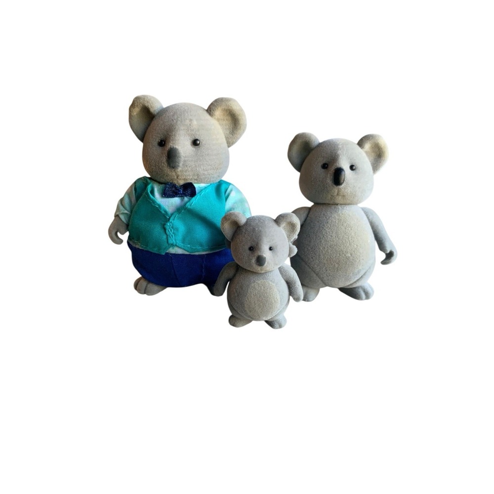 Li'l Woodzeez Koala Bear Family Figures Flocked Animal Honeysuckle Hollow Lot